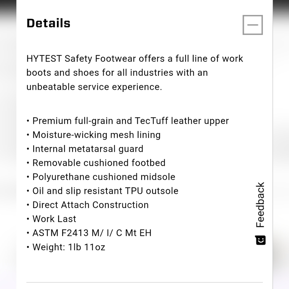 Hytest Work Boot NWT - Picture 5 of 11